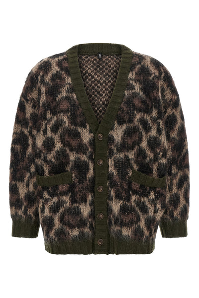 the cardigan r13 defines a relaxed silhouette through wide volumes and dropped s