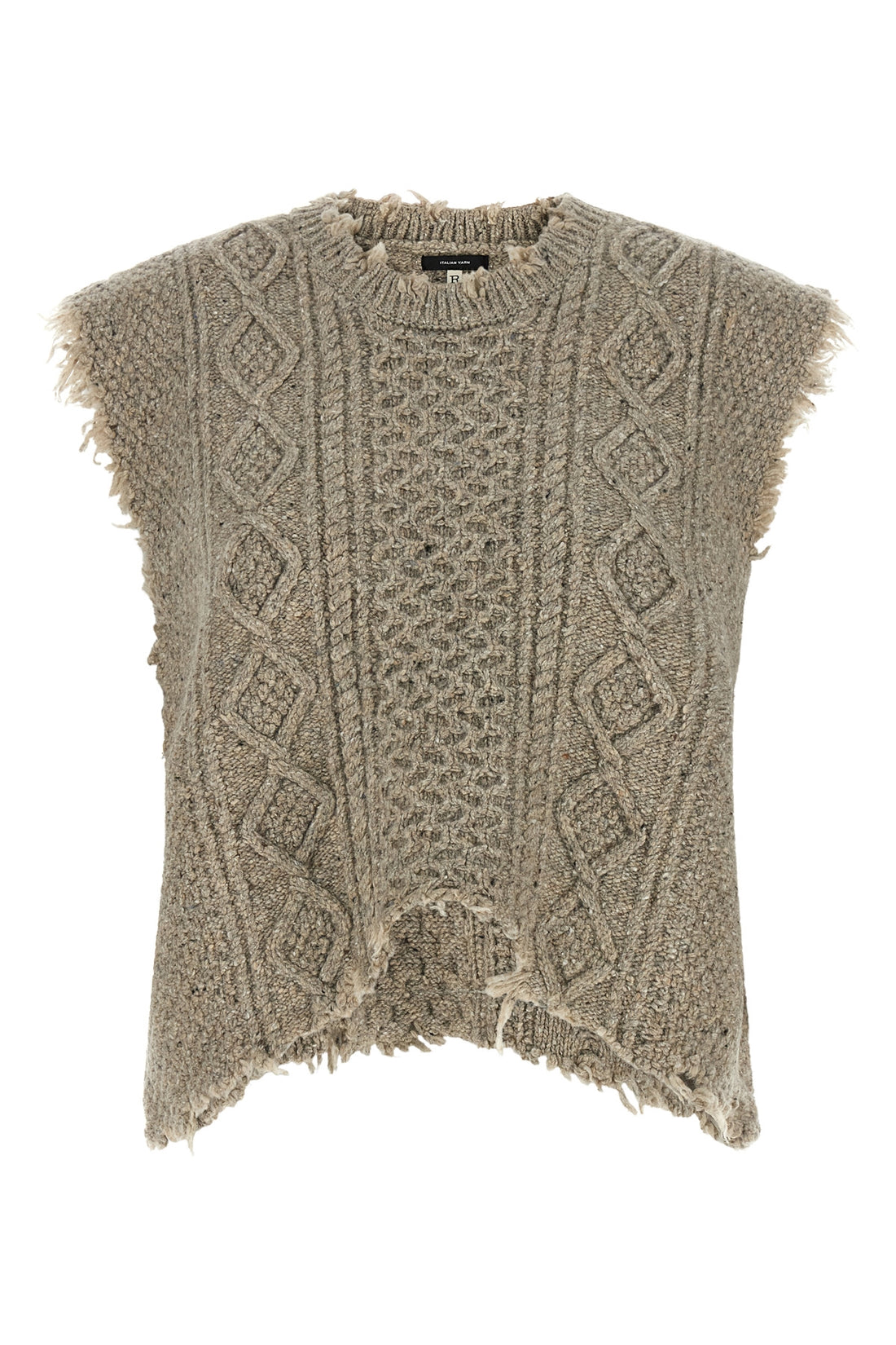 R13 S the boyfriend cable r13 vest redefines classic knitwear through a bold and dec