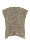 the boyfriend cable r13 vest redefines classic knitwear through a bold and dec