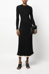 ribbed silk blend skirt