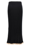 ribbed silk blend skirt