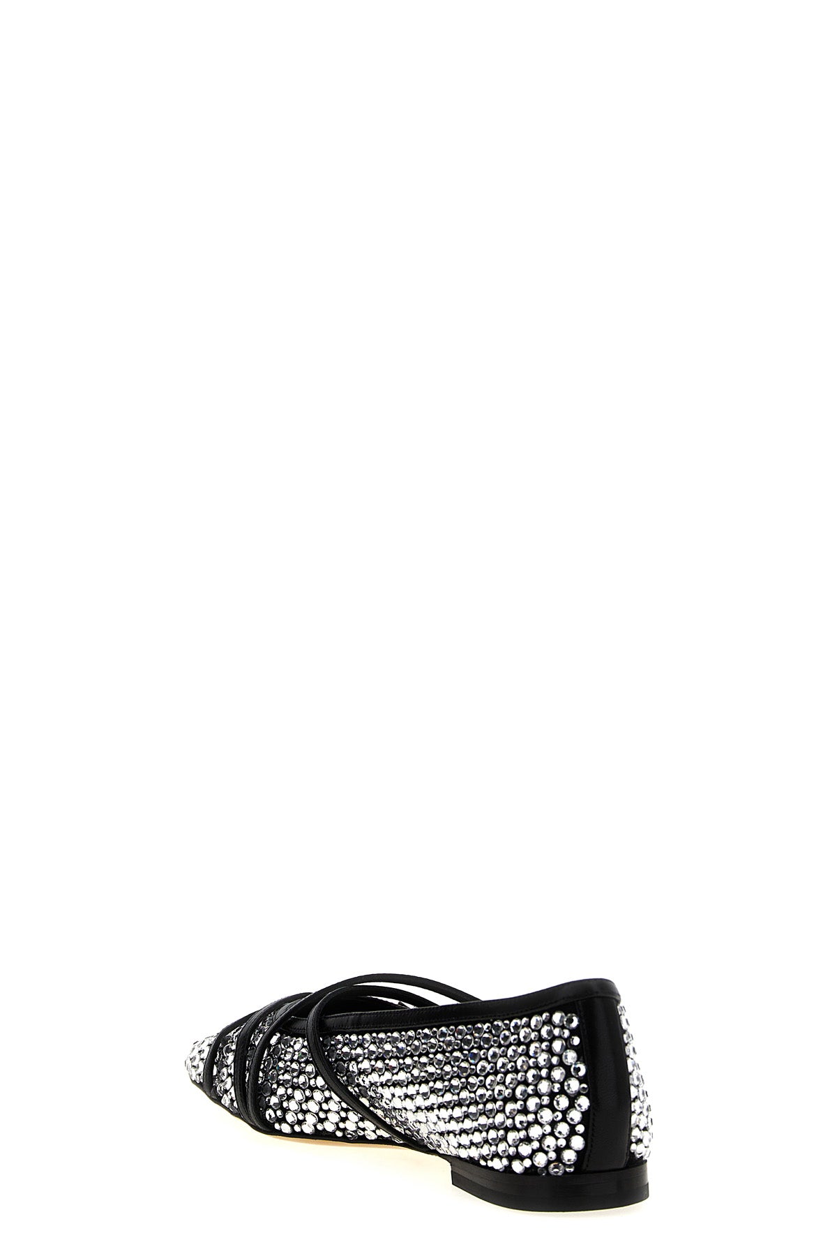 crystal net mesh ballet flats