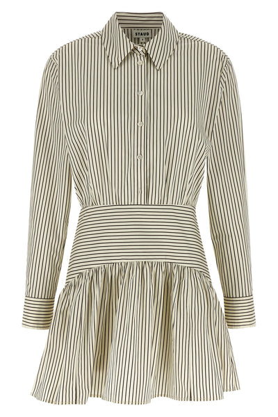 rocco mini dress in striped cotton poplin