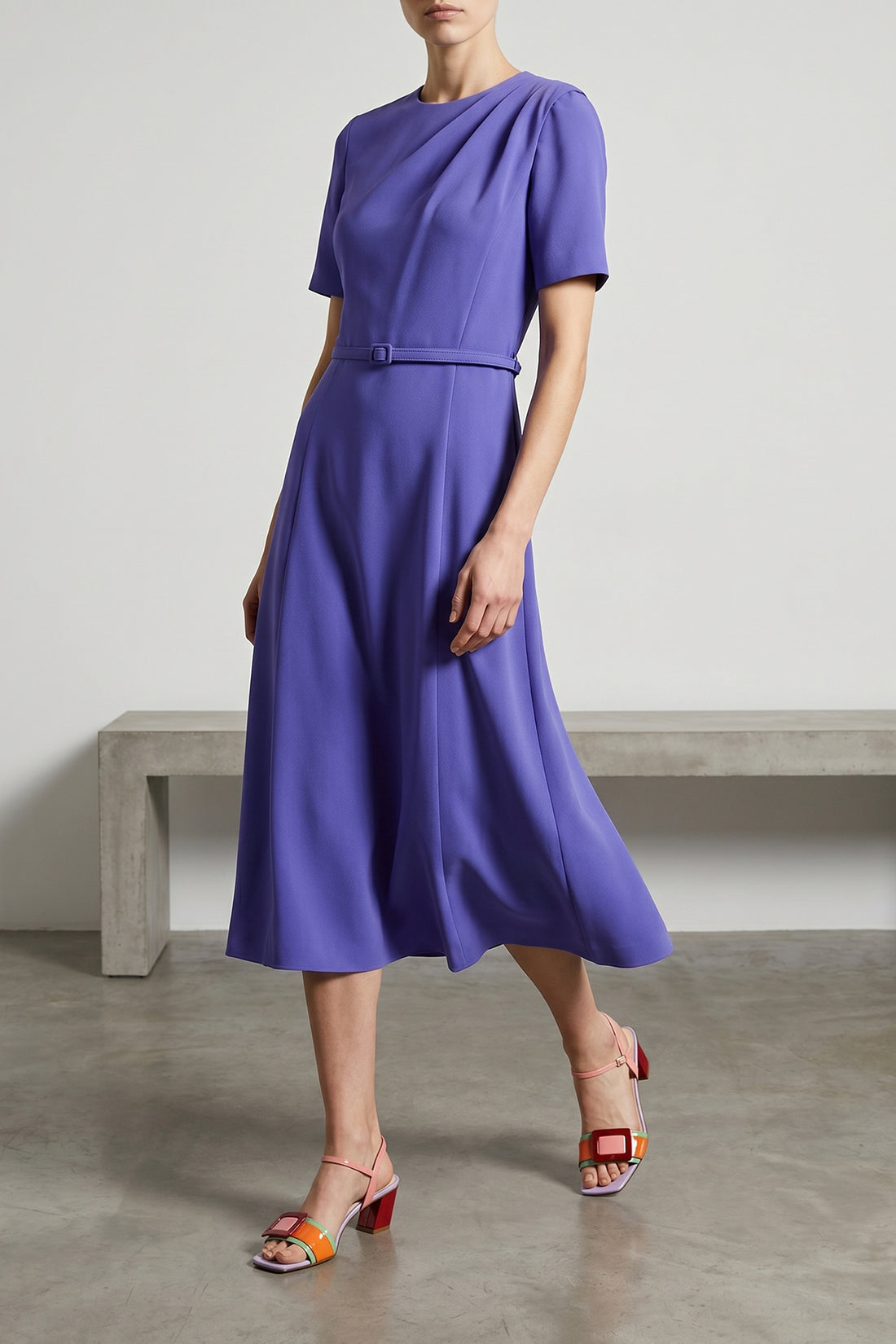 CAROLINA HERRERA 2 medium weight midi dress in stretch crêpe