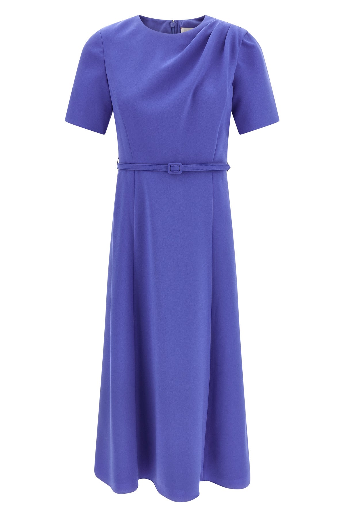 medium weight midi dress in stretch crêpe