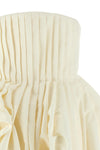off-the-shoulder minidress in medium-weight silk faille