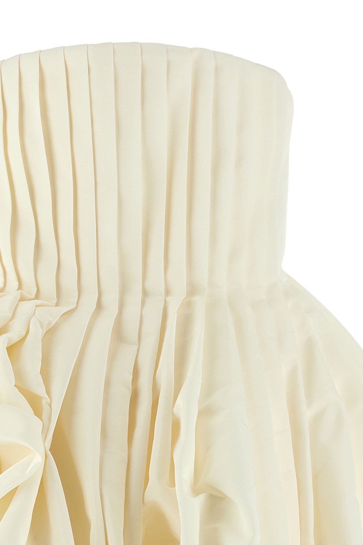 off-the-shoulder minidress in medium-weight silk faille
