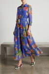 long dress in light silk organza