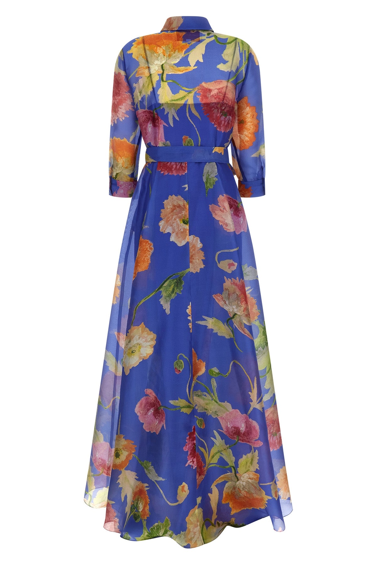 long dress in light silk organza