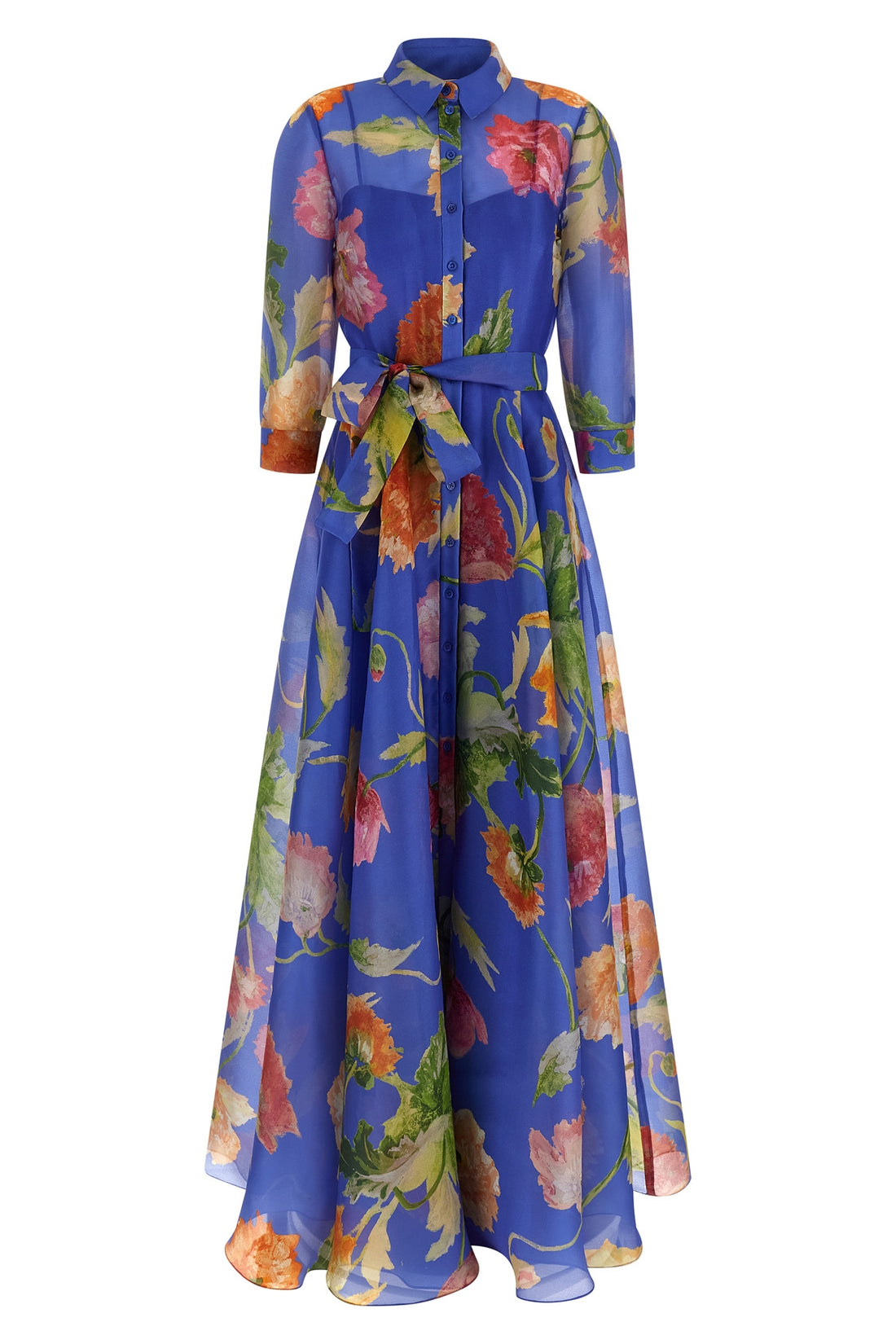 CAROLINA HERRERA 10 long dress in light silk organza