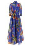 long dress in light silk organza