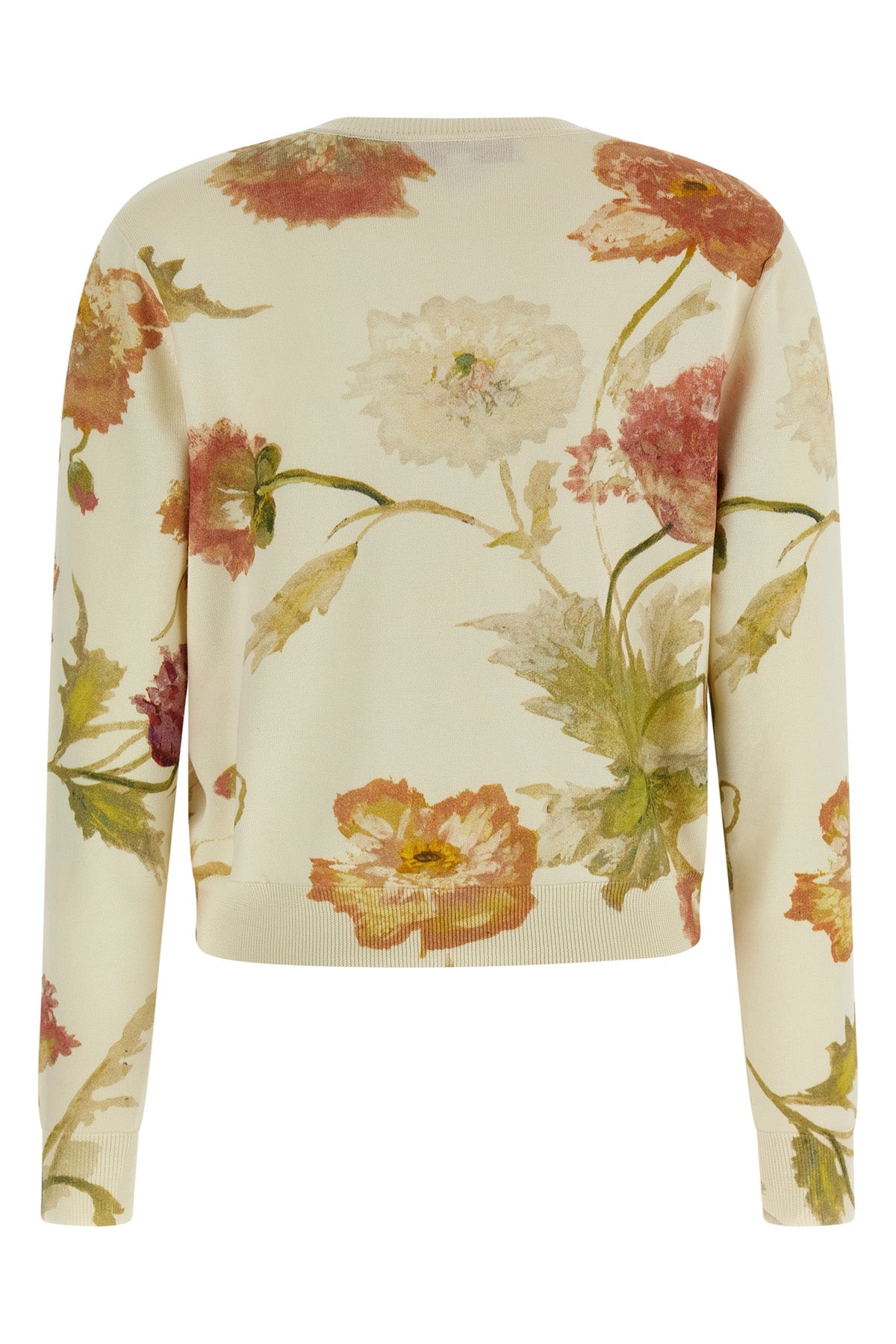 cotton and silk blend knit cardigan