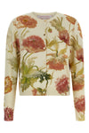 cotton and silk blend knit cardigan