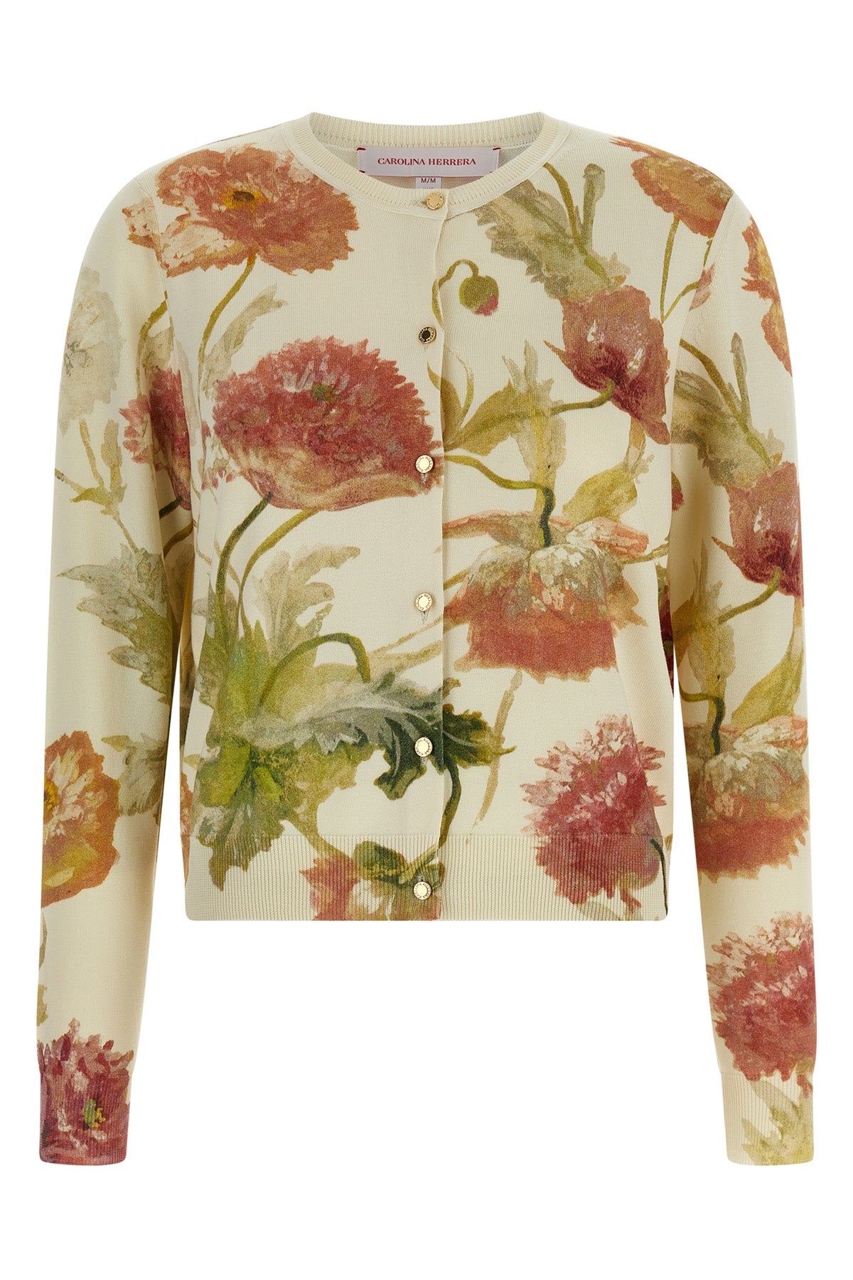 cotton and silk blend knit cardigan