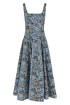 wells midi dress in light cotton poplin