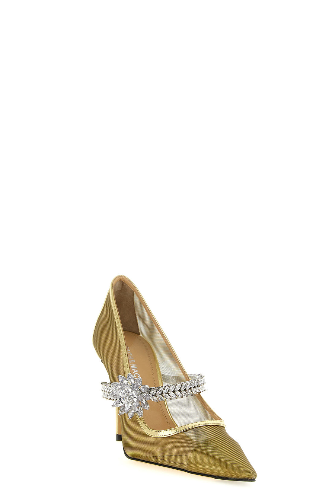 MACH &amp; MACH 35.5 mesh and laminated leather pumps