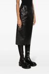 wrap skirt oil skirt in oil-coated cotton blend canvas