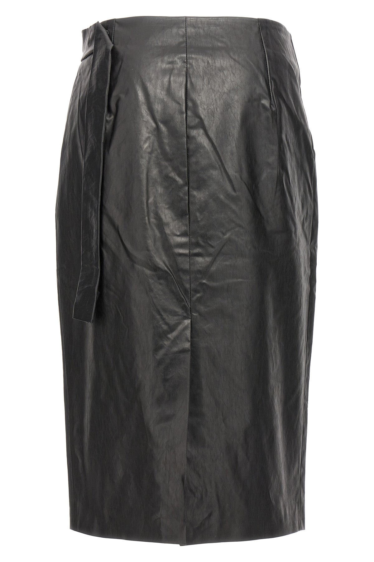 wrap skirt oil skirt in oil-coated cotton blend canvas