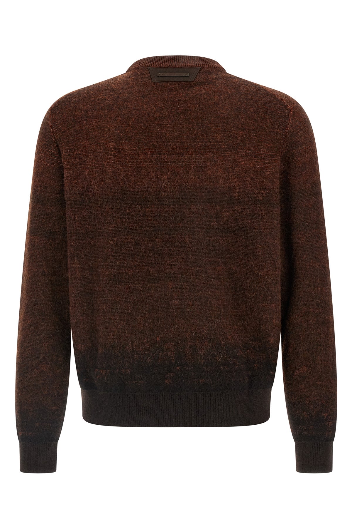 brushed patina wool and alpaca sweater made