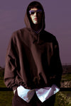 twisted cotton hoodie