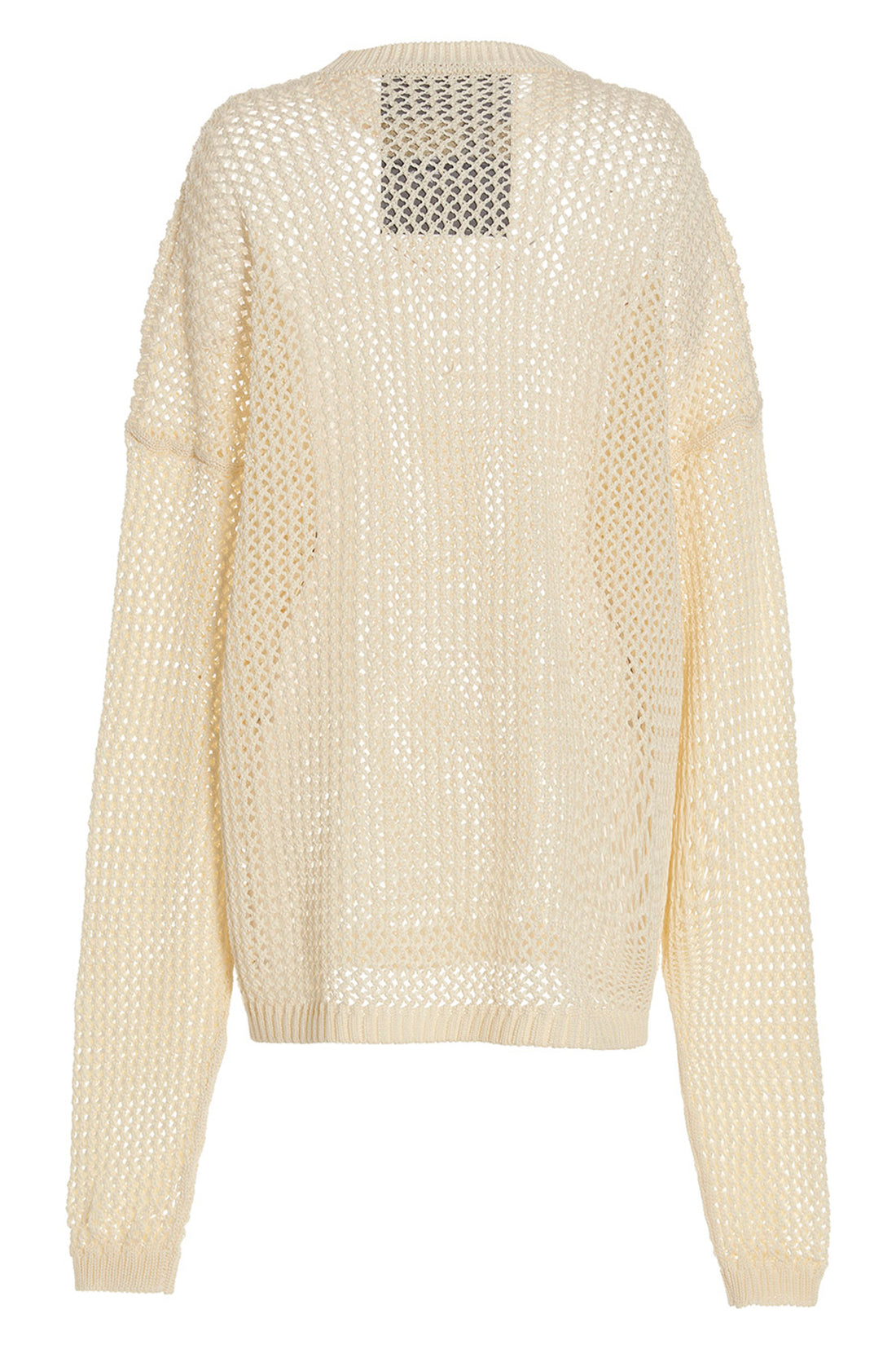 RAMAEL M bio cable seethrough cotton crewneck dress
