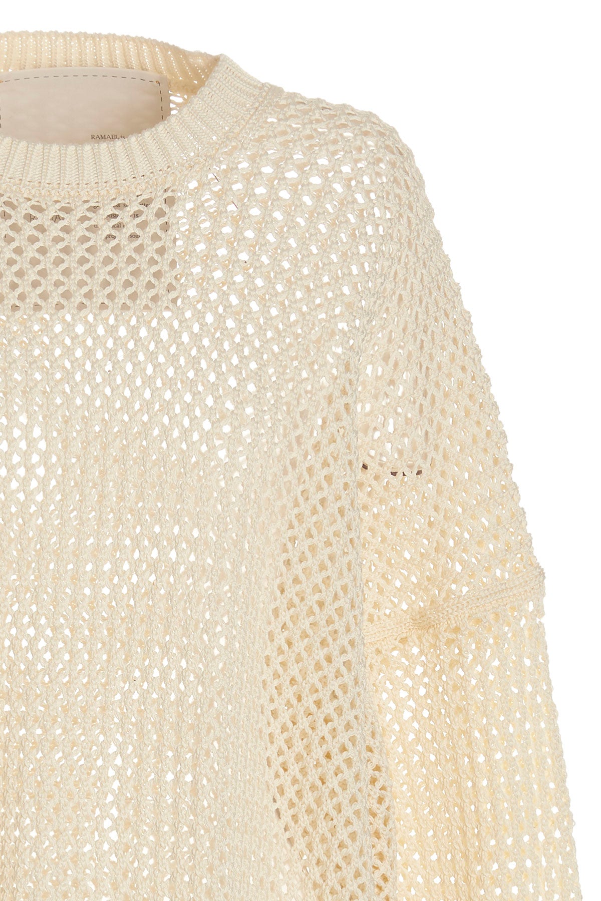 bio cable seethrough cotton crewneck dress