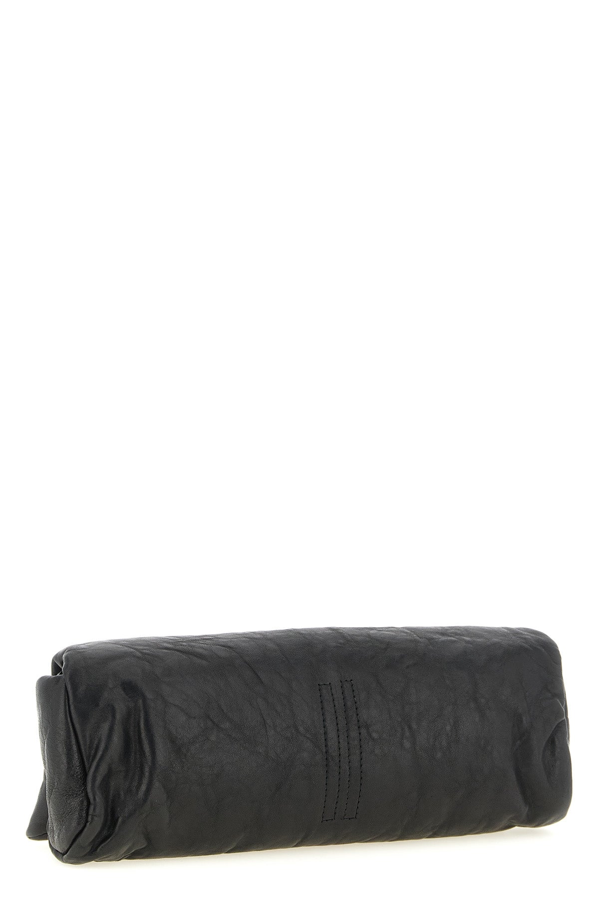 the rick owens baguette clutch defines avant-garde minimalism through an elong