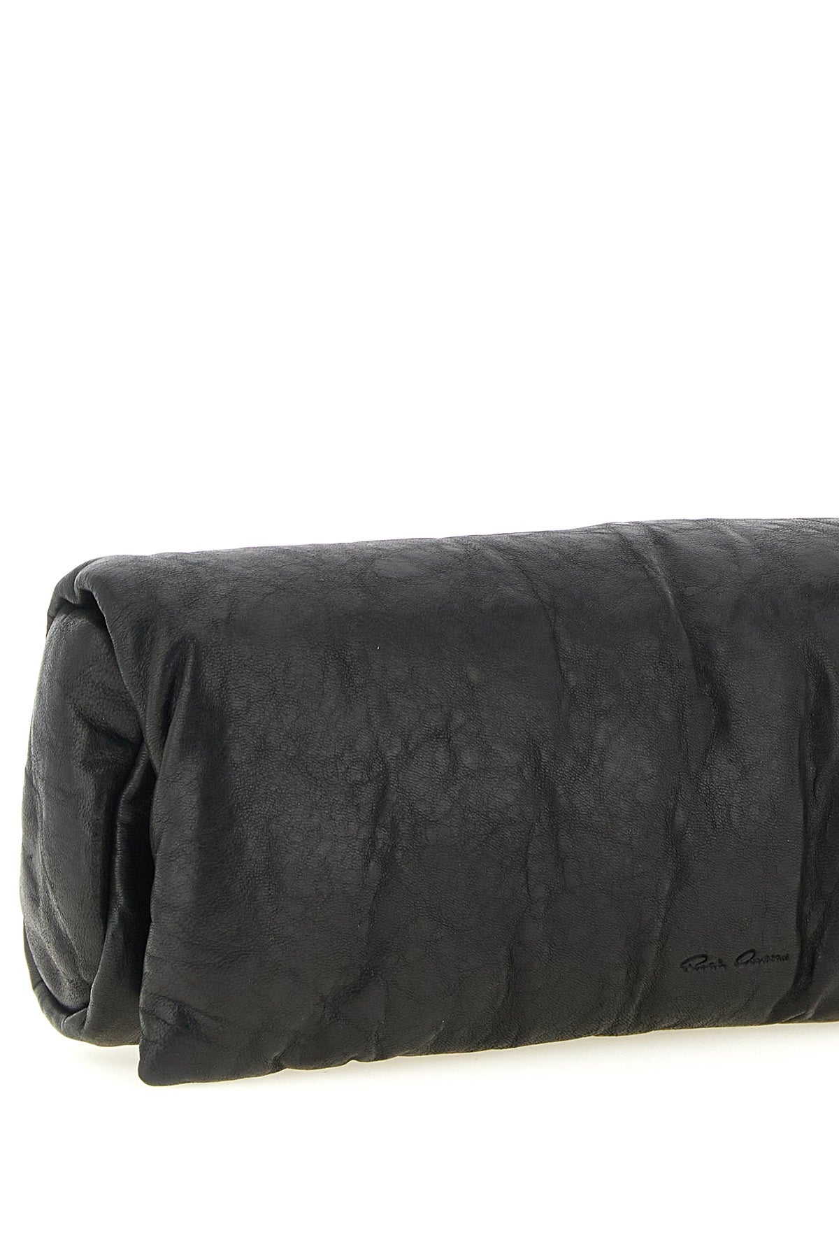 the rick owens baguette clutch defines avant-garde minimalism through an elong