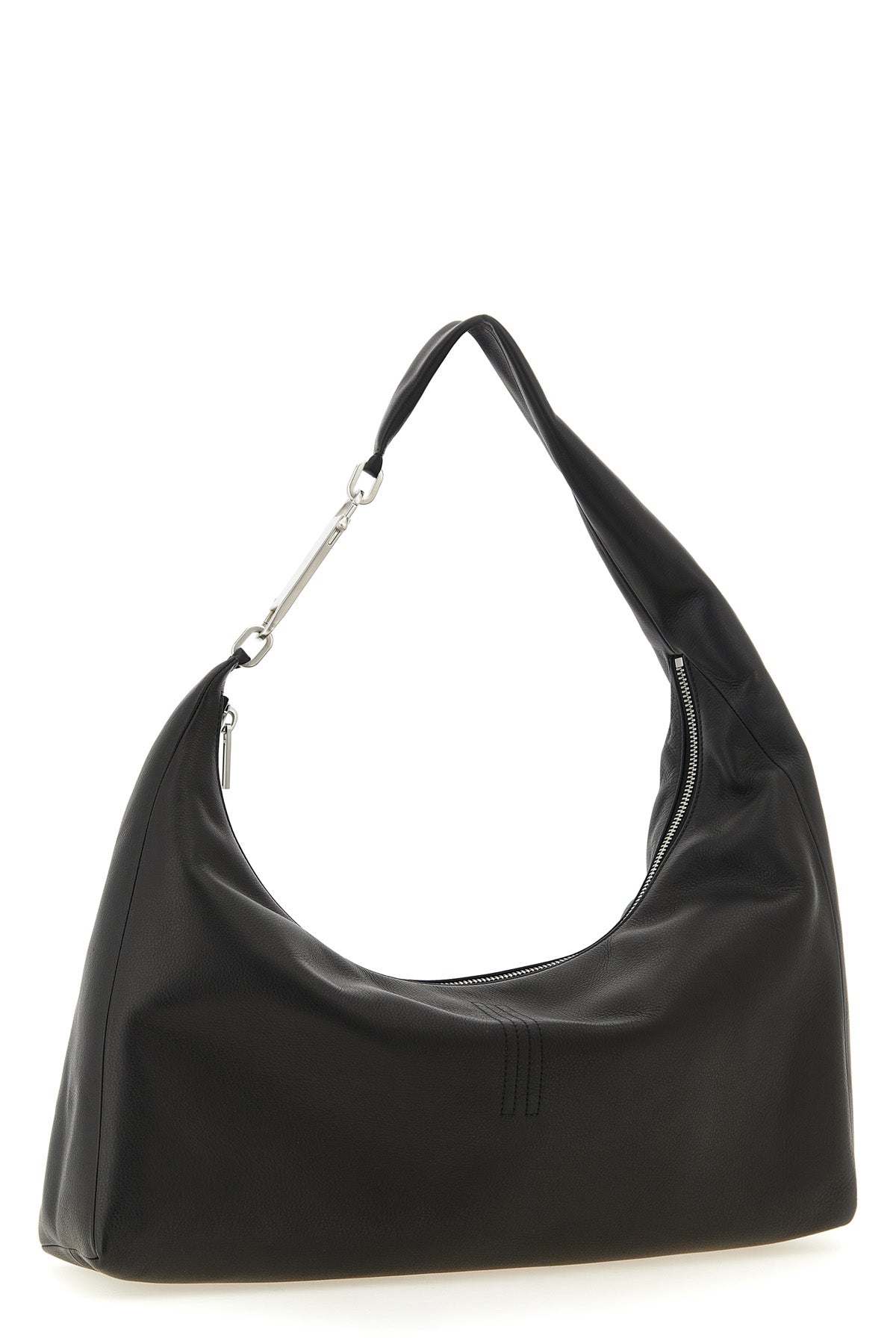 the rick owens cropped gemini shoulder bag defines a sculptural approach to ac