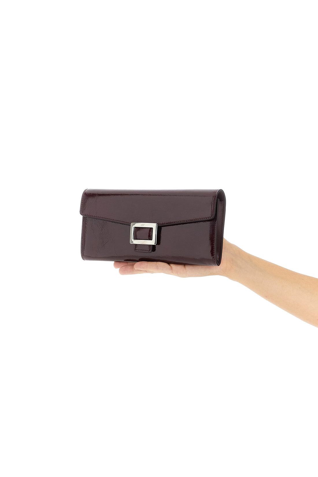 ROGER VIVIER OS belle vivier patent leather wallet on chain