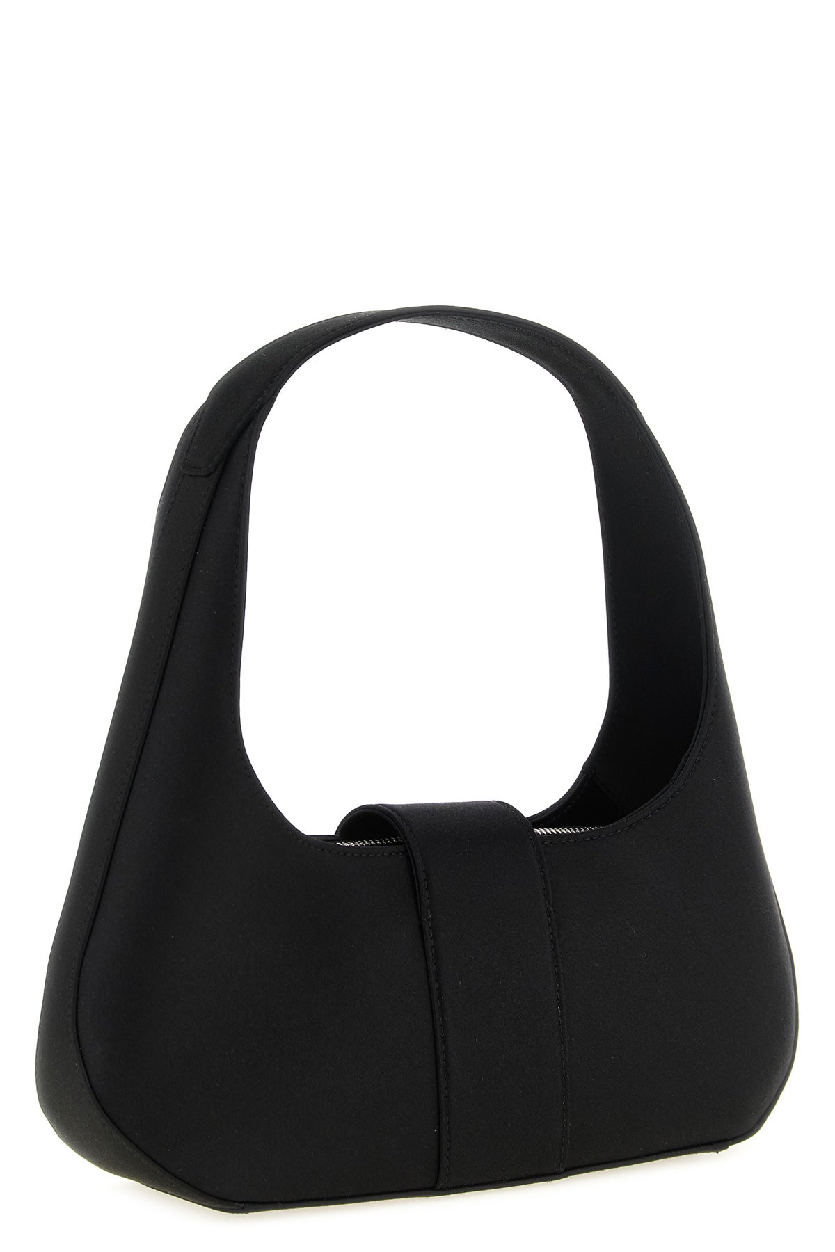 the roger vivier pilgrim mini hobo bag stands out for its half-moon silhouette