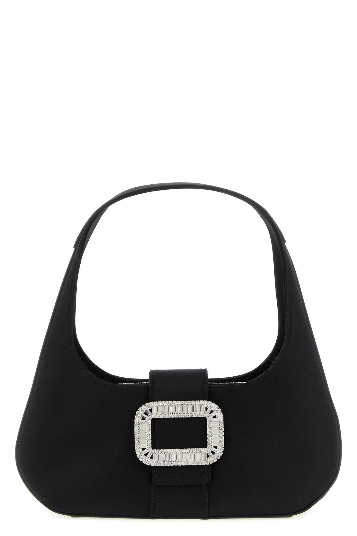 the roger vivier pilgrim mini hobo bag stands out for its half-moon silhouette