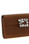 envelope flap dragonfly flow satin clutch