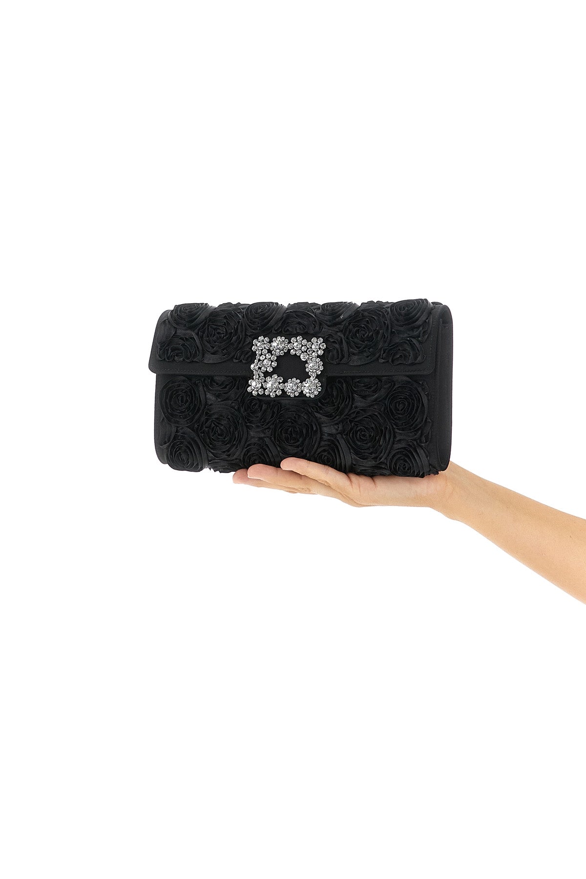 efflorescence satin clutch bag