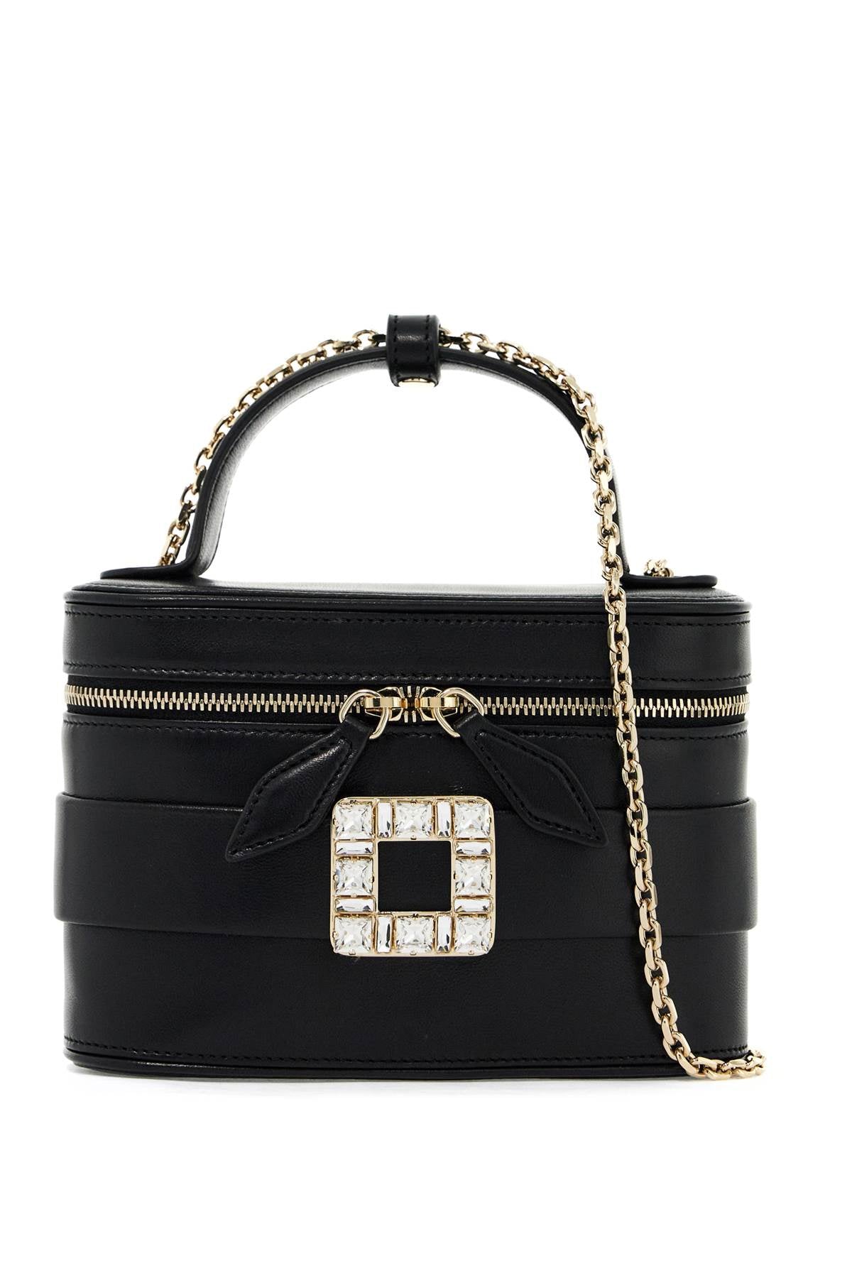 vanity micro bag with crystal buckle