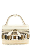 micro vanity très vivier handbag in woven raffia