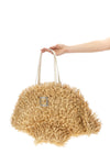 tres vivier panier large braided raffia shopping bag