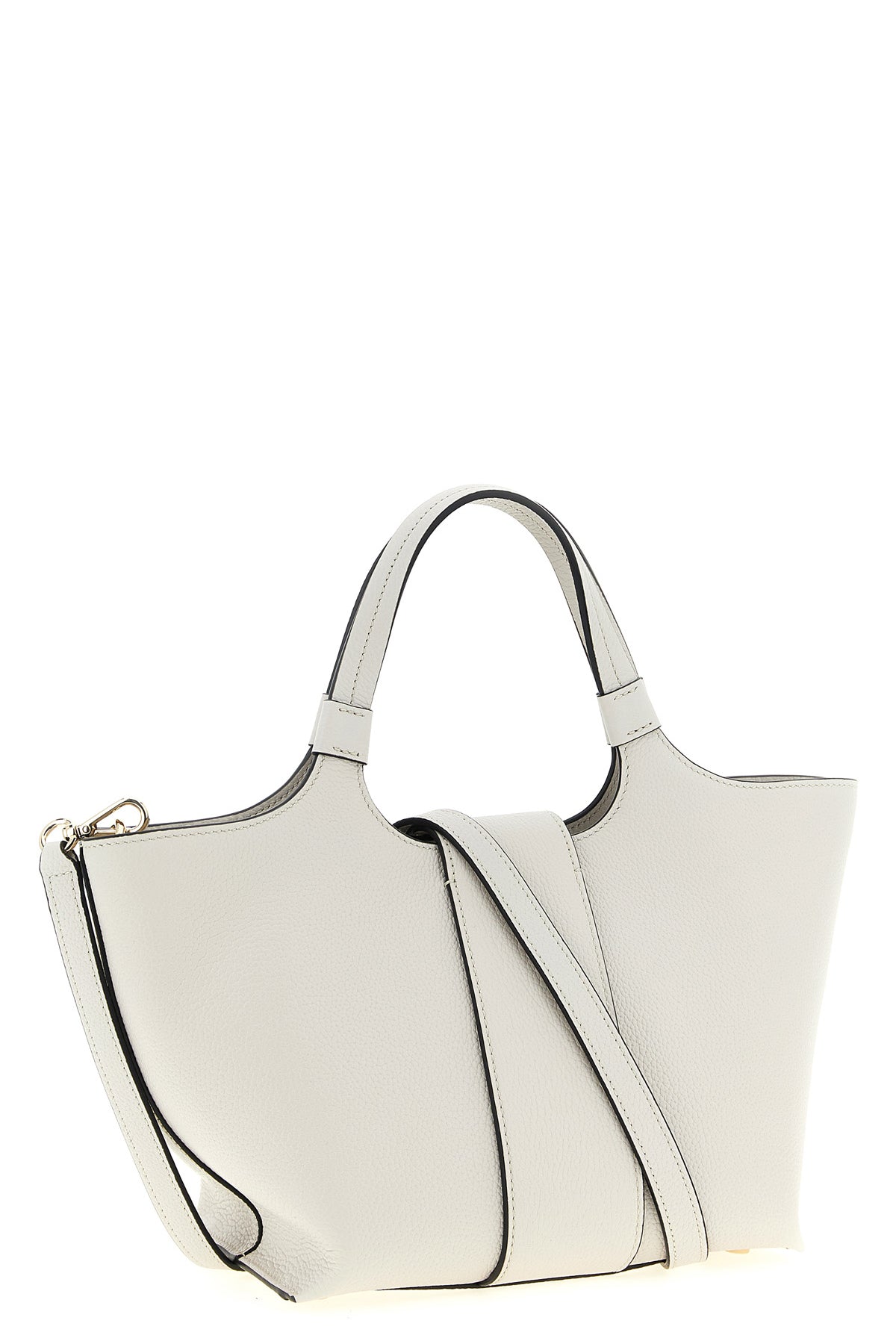 mini shopping bag in grainy leather