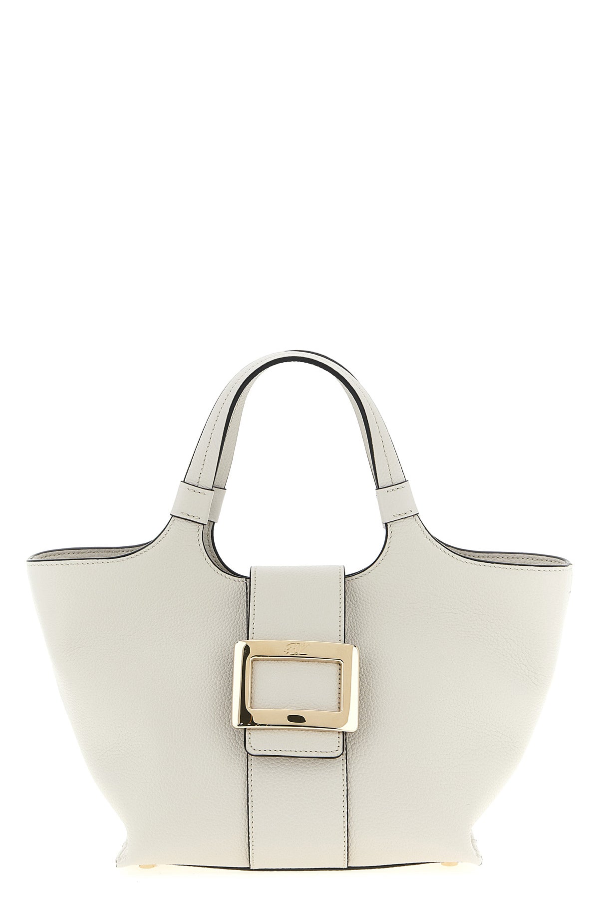 mini shopping bag in grainy leather