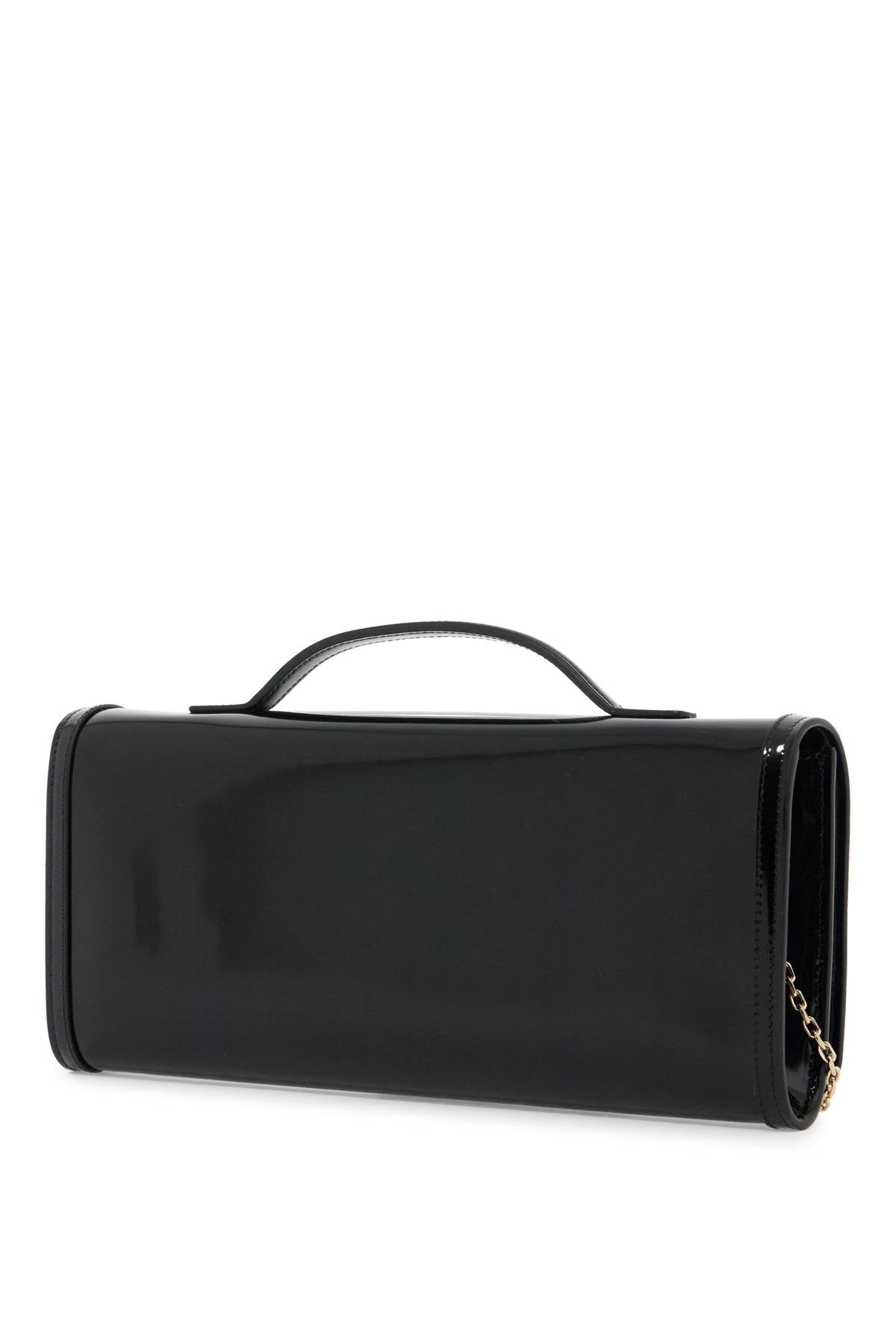 brushed leather belle vivier clutch bag