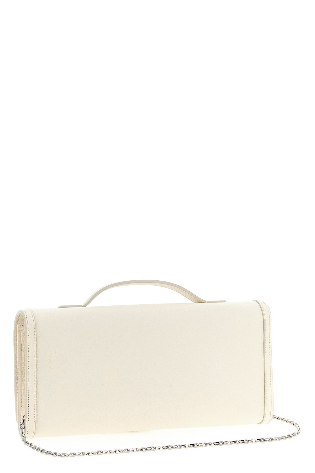belle vivier hammered leather clutch