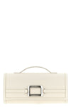 belle vivier hammered leather clutch