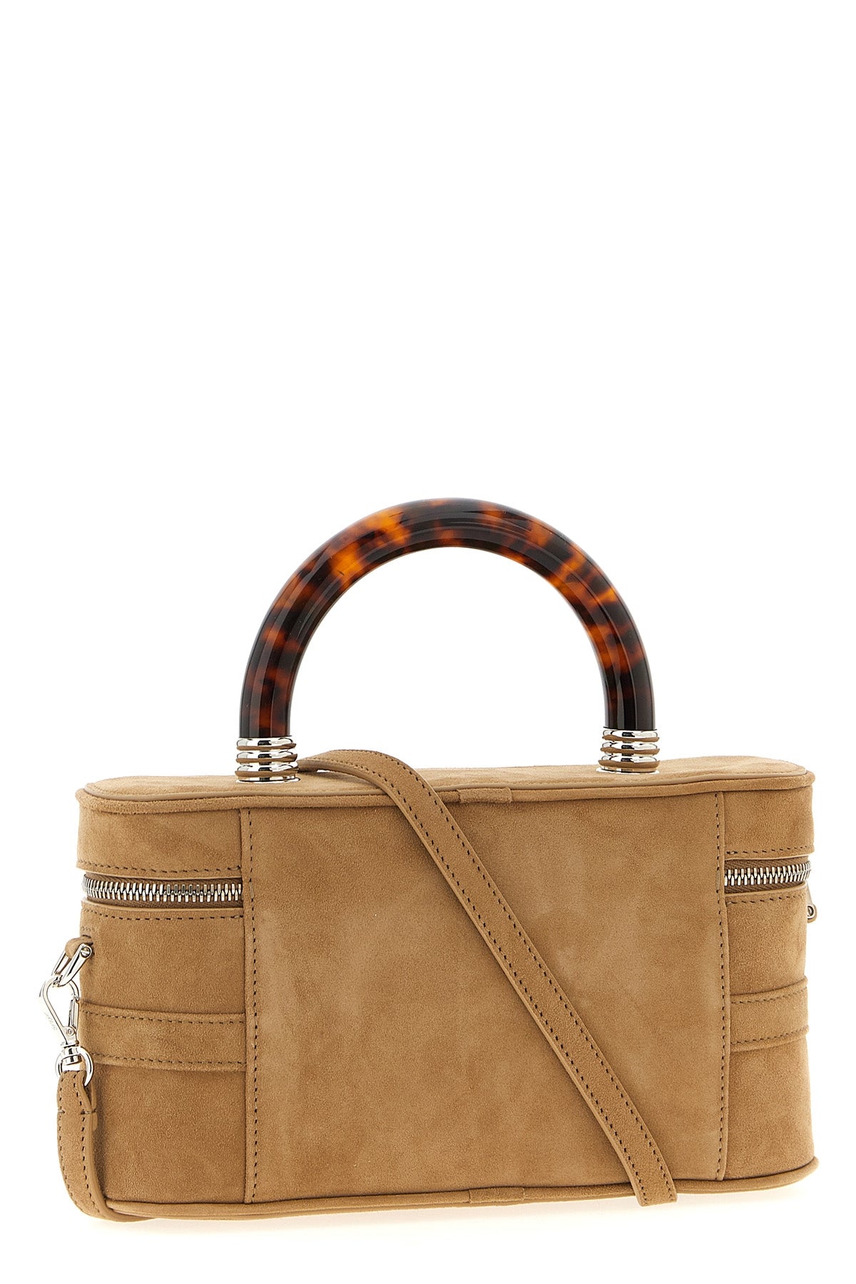belle vivier vanity suede mini handbag