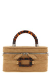 belle vivier vanity suede mini handbag