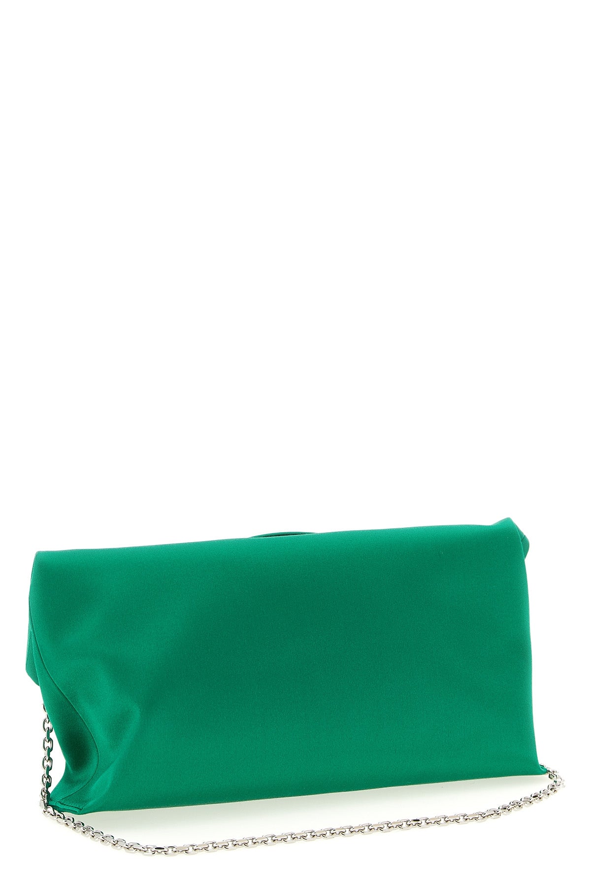 trompette satin clutch bag
