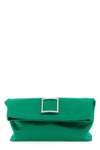 trompette satin clutch bag