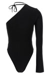 asymmetrical stretch viscose bodysuit
