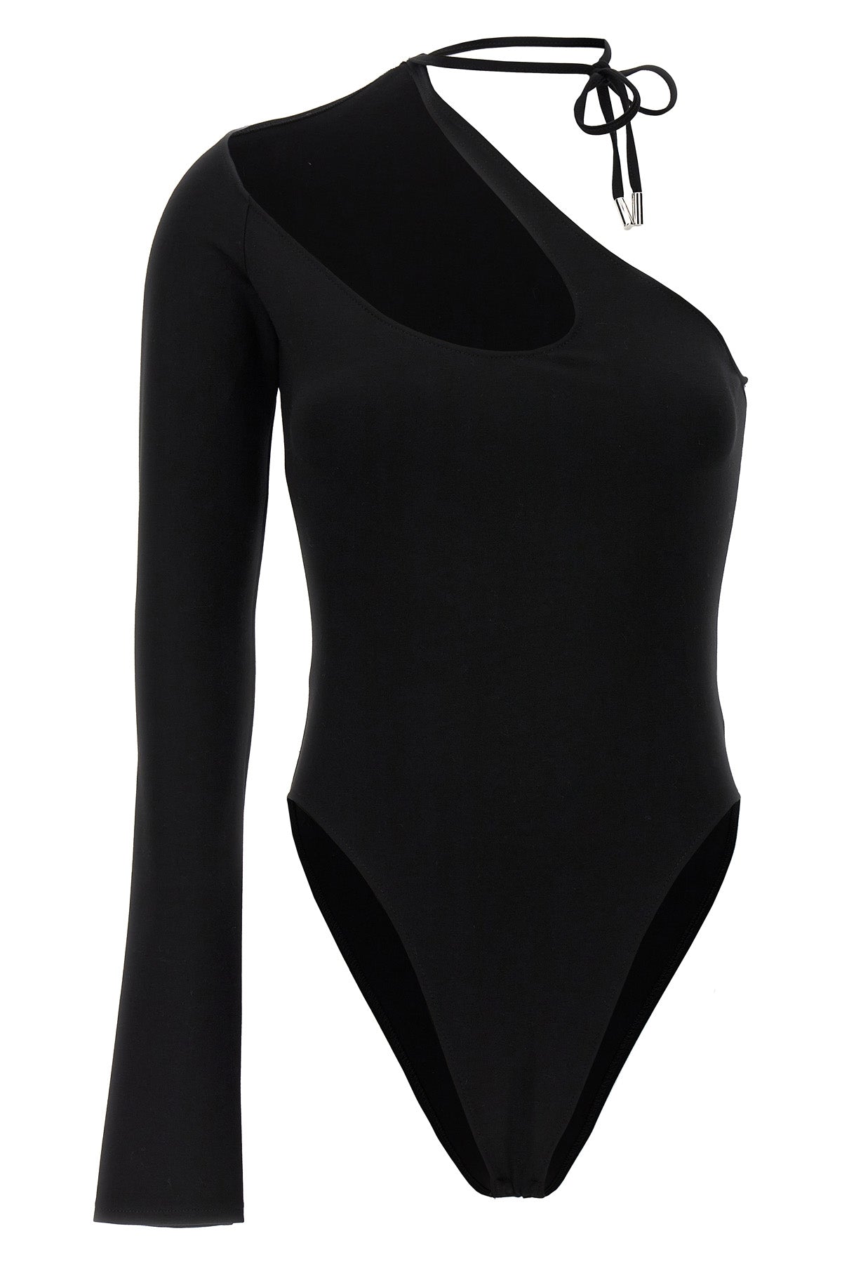 asymmetrical stretch viscose bodysuit