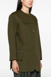 recital midi jacket in heavy cotton drill
