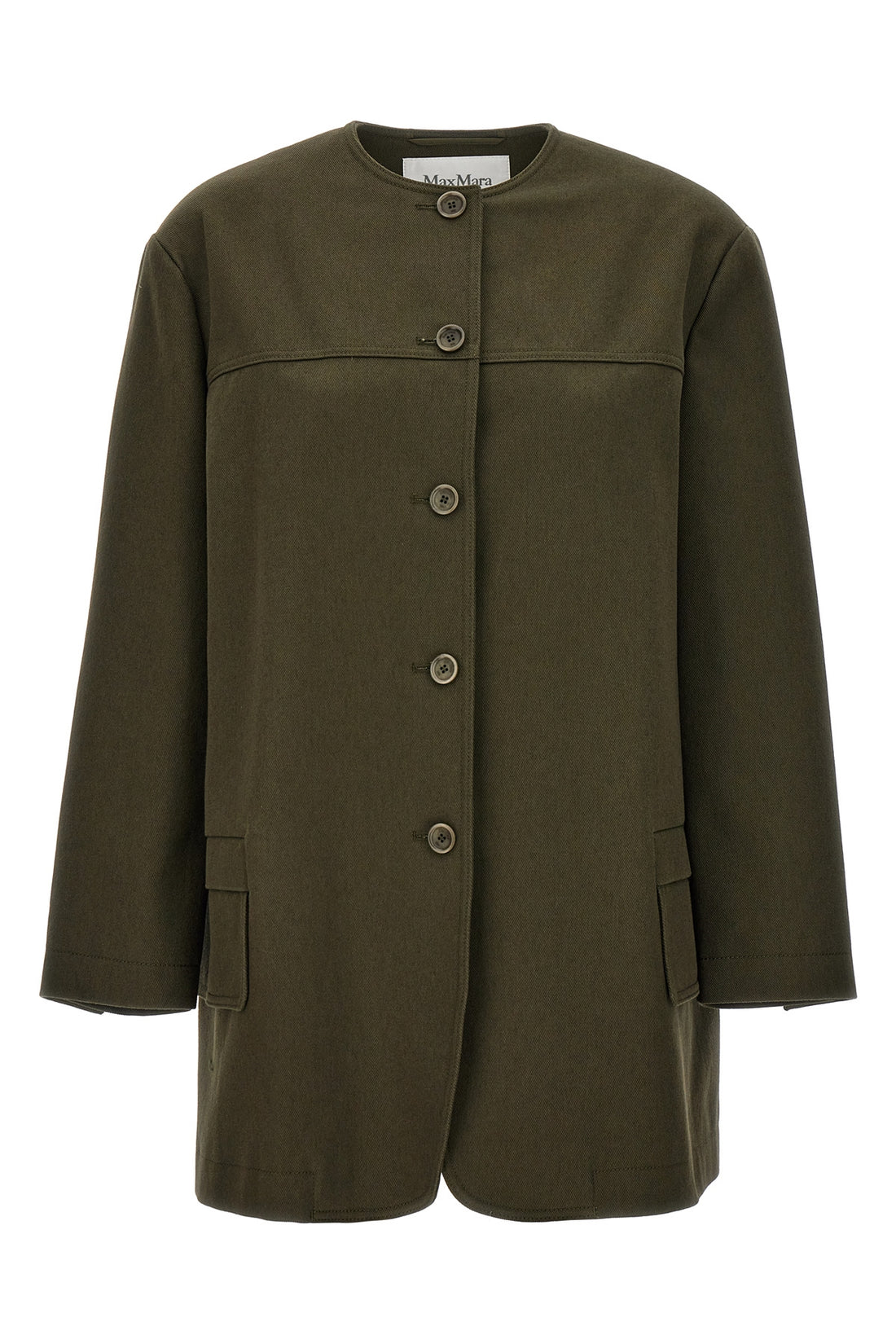 MAX MARA 42 recital midi jacket in heavy cotton drill